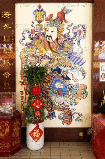 Thean Hou Temple to the Goddess Mazu, Chinese paintings, Kuala Lumpur, Malaysia, Asia