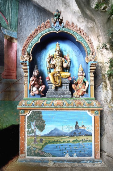 Deities' statues inside Batu Caves, Kuala Lumpur, Malaysia, Asia