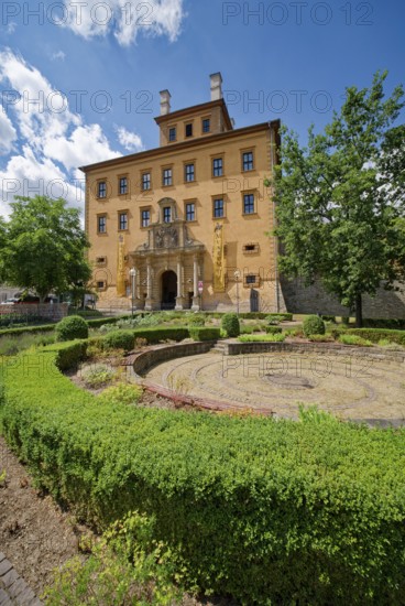 Dalmatian Garden and Gatehouse, Castle Park, Museum Zeitzer Schloss Moritzburg, early baroque style, Zeitz, Saxony-Anhalt, Germany