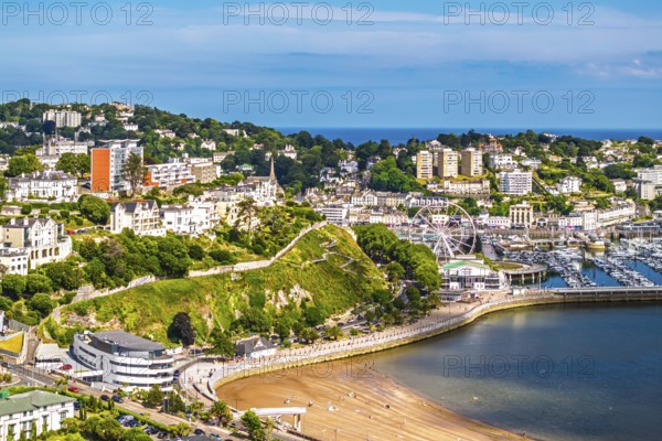 DefaultTorquay from a drone, English Riviera, Torbay, Devon, England, United Kingdom