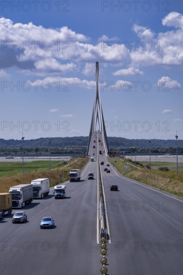 Pont de Normandie, Normandy Bridge, cable-stayed bridge, Le Havre, Honfleur, Normandy, Calvados, France
