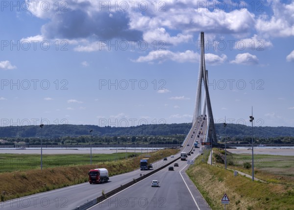 Pont de Normandie, Normandy Bridge, cable-stayed bridge, Le Havre, Honfleur, Normandy, Calvados, France