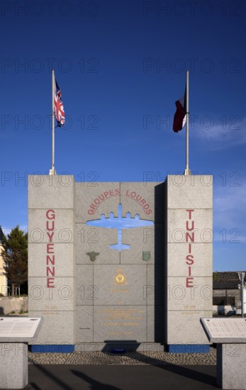 Memorial, Memorial to the French crews of the bombers of the Royal Air Force Bomber Command, French Guiana and Tunisia, Grandcamp-Maisy, D-Day, Operation Overlord, Normandy, Calvados, France