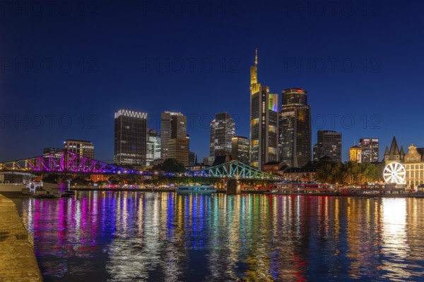 Frankfurt sets an example: The Eiserner Steg will shine in rainbow colours for Christopher Street Day (CSD) . Under the motto Never again silent - Frankfurt is loud, the Main metropolis will be celebrating this year's CSD for the first time from Thursday 17 to Sunday 20 July on the banks of the Main, Eiserner Steg, Frankfurt am Main, Hesse, Germany