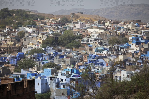 City view of the blue houses of Jodhpur, Rajasthan, India