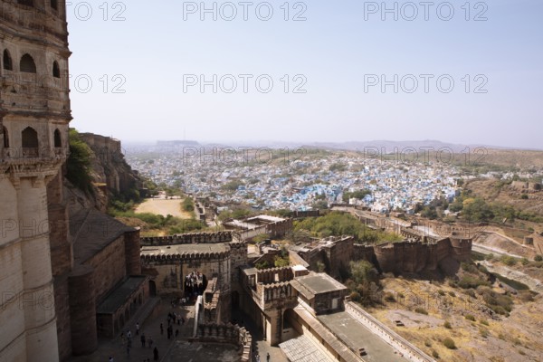 City view of Jodhpur from the Mehrangarh or Meherangarh Fort, Jodhpur, Rajasthan, India