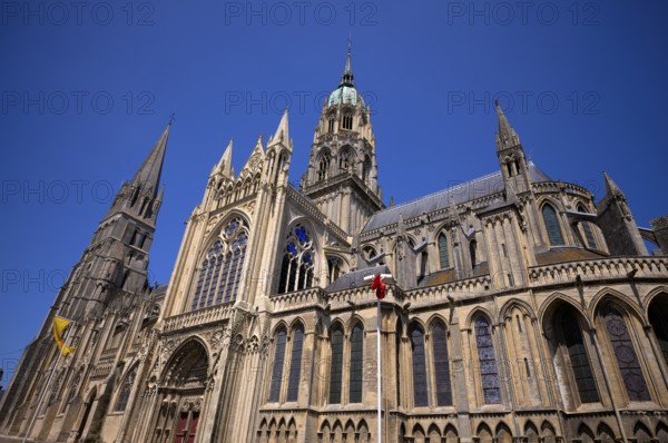 Cathedral Cathédrale Notre-Dame de Bayeux, Bayeux, Normandy, Calvados, France