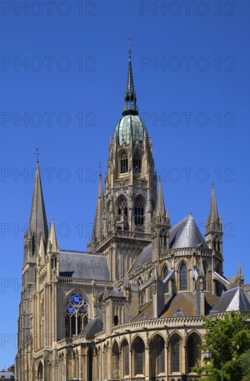 Cathedral Cathédrale Notre-Dame de Bayeux, Bayeux, Normandy, Calvados, France