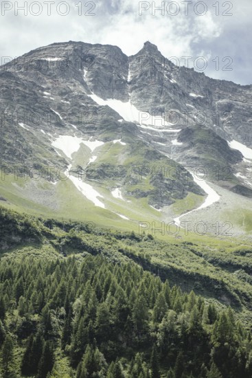 View of the Hoher Sonnblick, Rauris, Pinzgau, Salzburg, Austria
