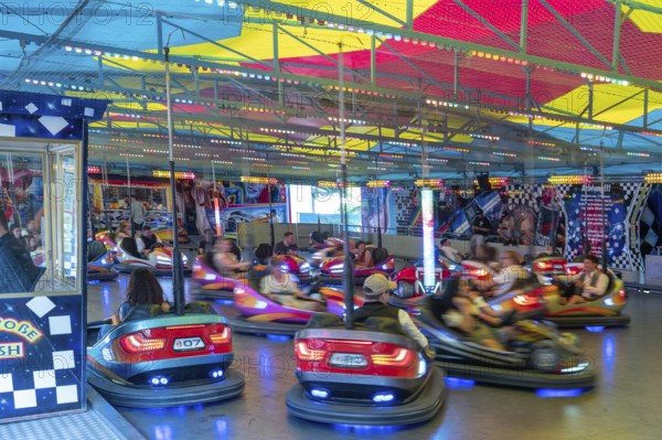 Bumper cars at the Erlangen Bergkirchweih, traditional twelve-day folk festival, Erlangen, Middle Franconia, Bavaria, Germany