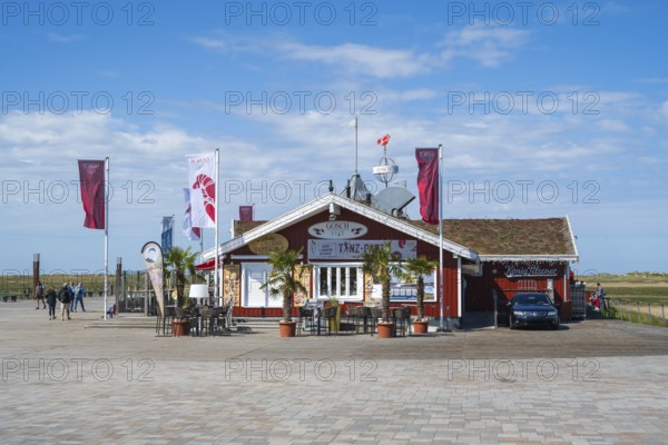 Gosch, Restaurant an der Promenade, Seebrücke, Sankt Peter Ording, Eiderstedt, Nordfriesland, North Sea, Schleswig-Holstein, Germany