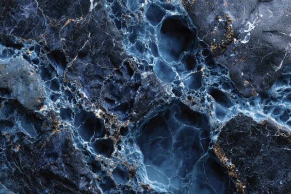 Black and blue marble stone background tone texture, AI generated