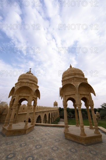 Pavilions at Rajwada Fort in Jaisalmer, Rajasthan, India