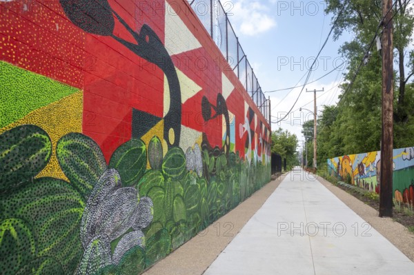 Detroit, Michigan - The city of Detroit is opening nine 'Arts Alleys' in neighborhoods around the city. The North End Agri-Arts Alley is anchored by the Oakland Avenue Urban Farm