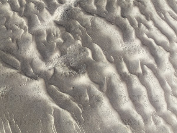 Patterns in the sand of the Namib Desert. Aerial view. Drone shot. Skeleton Coast National Park, Namibia