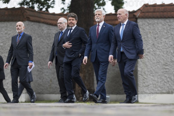 Petr Pavel (President of the Czech Republic) and Kai Wegner (Governing Mayor of Berlin) during a visit to the Plötzensee Memorial in Berlin on 9 July 2025. The visit was a personal wish of Mr Pavel, as of the more than 2, 800 people killed, 677 were Czechs, the second largest population group after Germans
