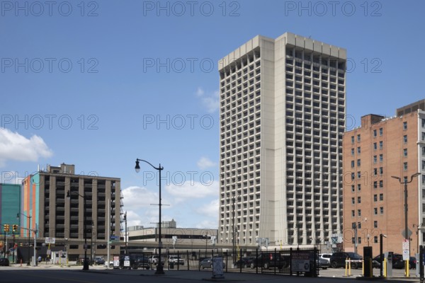Detroit, Michigan - The Patrick V. McNamara Federal Building. The 27-story building houses many federal agencies, including an immigration court