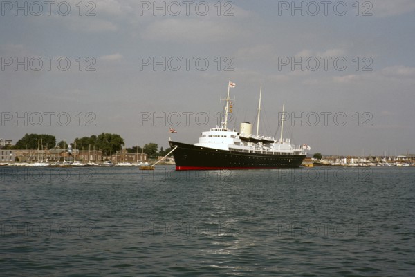 Her Majesty's Yacht, HMY Britannia, Portsmouth Harbour, Portsmouth, Hampshire, England, UK 1978
