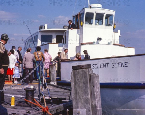 Solent Scene passenger ship built 1974 photographed at Poole Harbour, Dorset, England, UK 1978