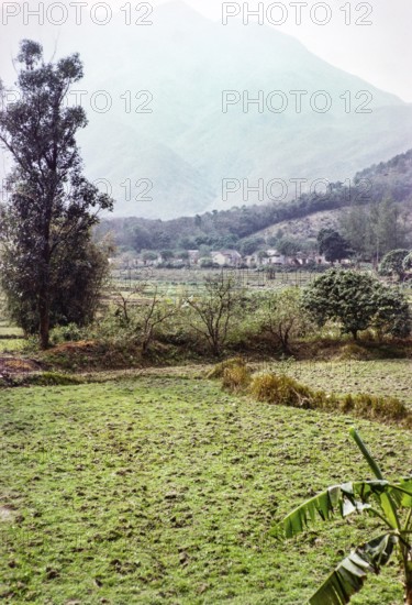 Farmland countryside, Tai Tei Tong village, Silver Mine Bay Mui Wo, Lantua Island, New Territories, Hong Kong, Asia 1964