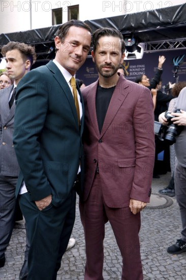 Sönke Möhring and Franz Dinda at the Cocktail Prolongé for the Semi-Final Round of Judging of the International Emmy® Awards 2025 in Berlin at the Schlosshotel Berlin on 07.07.2025