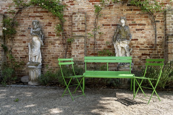Decorative courtyard area in the Palais am Stadhaus, Potsdam, Brandenburg, Germany
