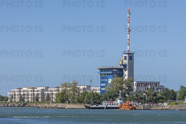 Warnow ferry, Hohe Düne ferry pier, Warnemünde, Rostock, Mecklenburg-Western Pomerania, Germany