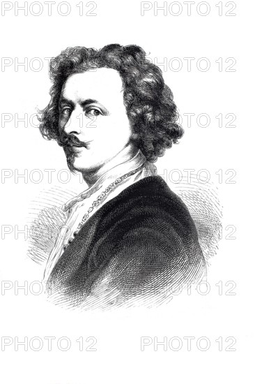Anthonis van Dyck, Flemish Antoon van Dyck, Anton van Dijck, born 22 March 1599, died 9 December 164, Flemish painter and graphic artist of the Baroque period, Historical, digitally restored reproduction of a 19th century model