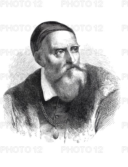 Titian, actually Tiziano Vecellio, born probably around 1488 to 1490, died 27 August 1576, is considered the leading representative of 16th century Venetian painting and one of the main masters of the Italian High Renaissance, Historic, digitally restored reproduction of a 19th century original