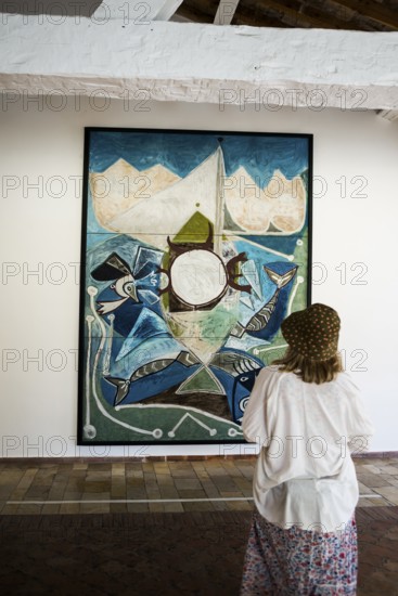 Painting, Artist Pablo Picasso, Musée Picasso, Antibes, Provence Alpes Côte d'Azur, South of France, France
