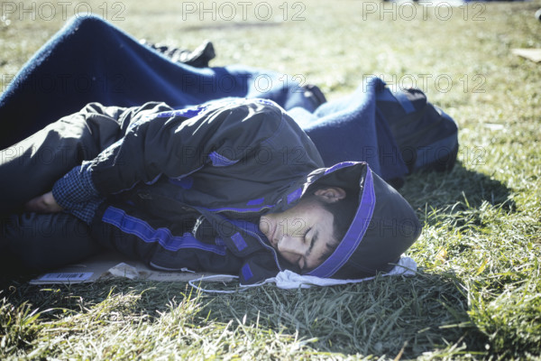 Refugees in a reception centre, Wegscheid, Bavaria, Germany, 2015