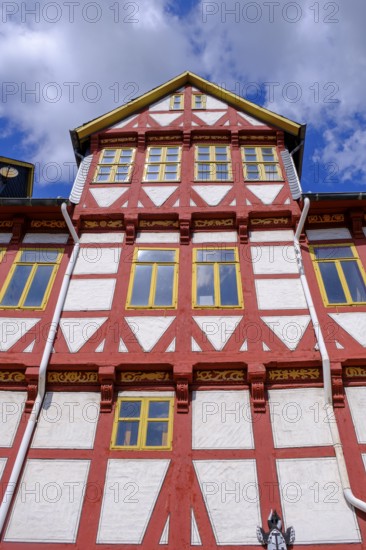 Half-timbered houses at the Kornmarkt, Wolfenbüttel, Lower Saxony, Germany