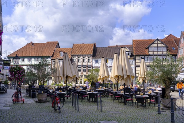 Half-timbered houses on the Great Plain, Celle, Celle, Lüneburg Heath, Lower Saxony, Germany