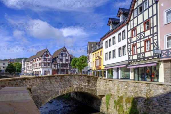 Erft in the old town centre, Bad Münstereifel, Eifel, Euskirchen district, North Rhine-Westphalia, Germany