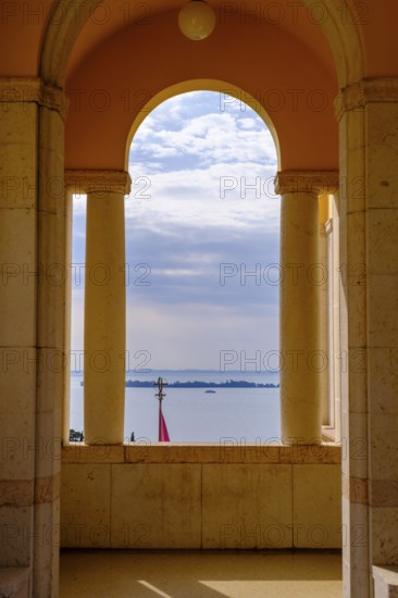 Residence, Vittoriale degli Italiani, house and garden of Gabriele D'Annunzio, Gardone Riviera, on Lake Garda, Lombardy, Italy