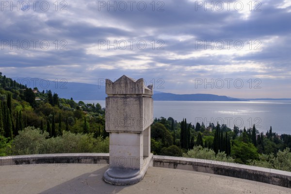 Mausoleum, Vittoriale degli Italiani, house and garden of Gabriele D'Annunzio, Gardone Riviera, on Lake Garda, Lombardy, Italy
