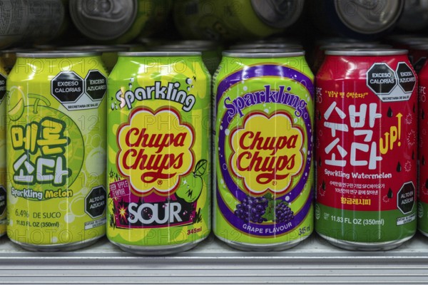 Chupa Chups beverage cans, Abu Dhabi, United Arab Emirates