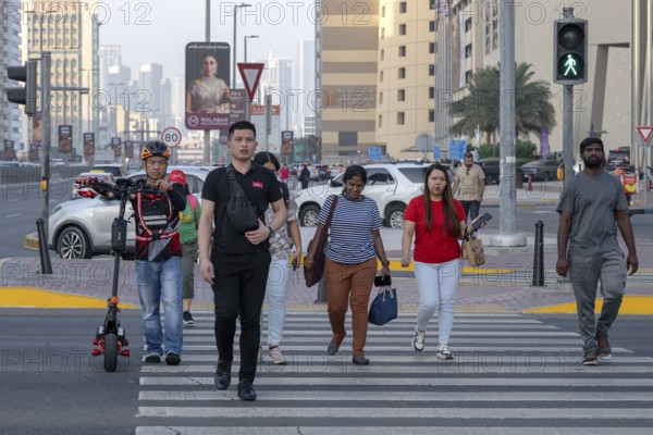 Pedestrian traffic light green, Abu Dhabi, United Arab Emirates