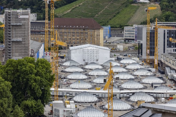 View of the construction site of the new main railway station. Stuttgart 21, Stuttgart, Baden-Württemberg, Germany