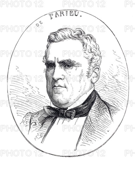 Felix Marie Louis Pierre Esquirou de Parieu (15 April 1815 - 8 April 1893) was a French politician and economist, Historical, digitally enhanced reproduction of a 19th century original