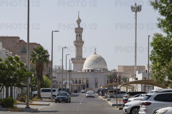Residential neighbourhood mosque, Abu Dhabi, United Arab Emirates