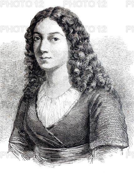 Charlotte Luise Antoinette von Schiller, née von Lengefeld (born 22 November 1766 in Rudolstadt, died 9 July 1826 in Bonn) was the woman of the poet and philosopher Friedrich von Schiller, digitally enhanced reproduction from a 19th century original, historical, exact date unknown