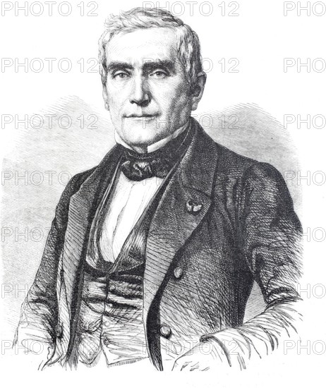 Augustin Eugene Scribe (born 24 December 1791 in Paris, died 20 February 1861 in Paris) was a French playwright and librettist, digitally enhanced reproduction of a 19th century original, historical, exact date unknown