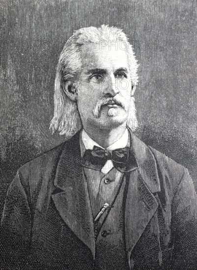 Robert Hamerling, baptised as Rupert Johann Hammerling, (24 March 1830 - 13 July 1889), Austrian poet and writer, Historical, digitally enhanced reproduction of a 19th century original
