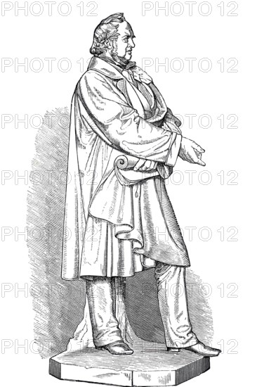 Friedrich List (1789 to 1846) was a German economist who is considered one of the main representatives of the National System of Political Economy, Historical, digitally enhanced reproduction of an original from the 19th century, Historical person, person of history, historical person, personality