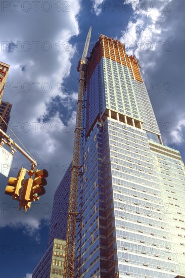 Skyscraper under construction, Manhattan, New York City, USA