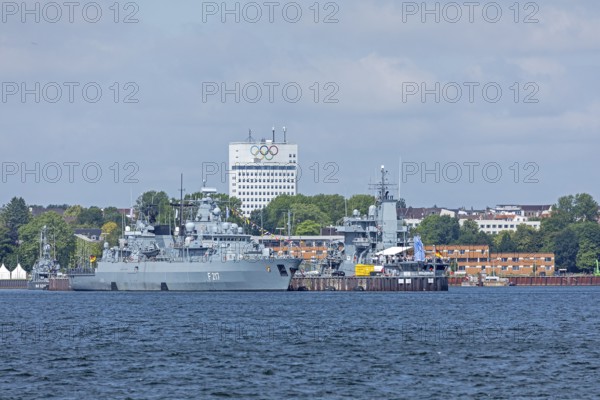 Warship, naval base, Kiel, Schleswig-Holstein, Germany