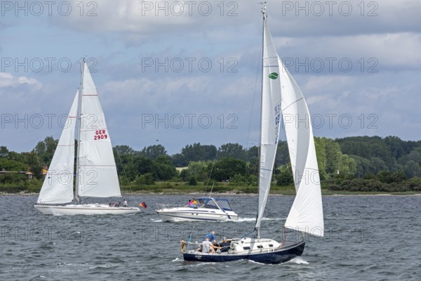 Boats, sailing boats, Kieler Woche, Kiel Fjord, Kiel, Schleswig-Holstein, Germany