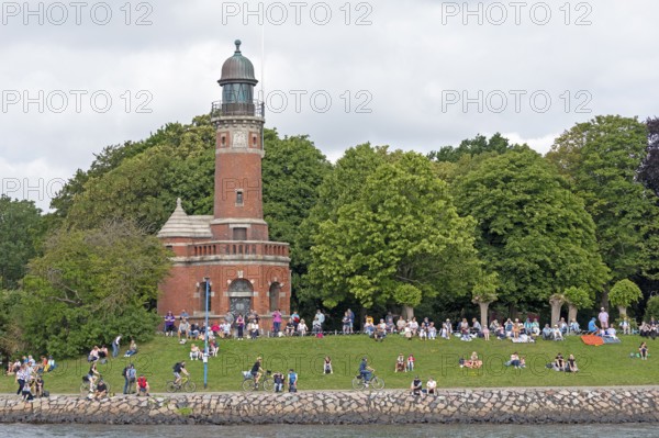 Old lighthouse, spectator, Kieler Woche, Holtenau, Kiel, Schleswig-Holstein, Germany