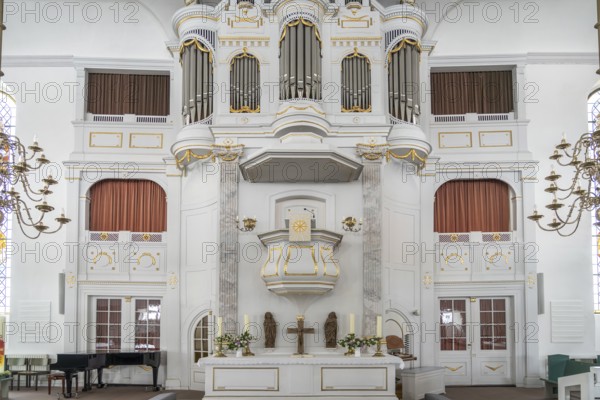 Interior of the town church of St Peter in Ratzeburg, Schleswig-Holstein, Germany